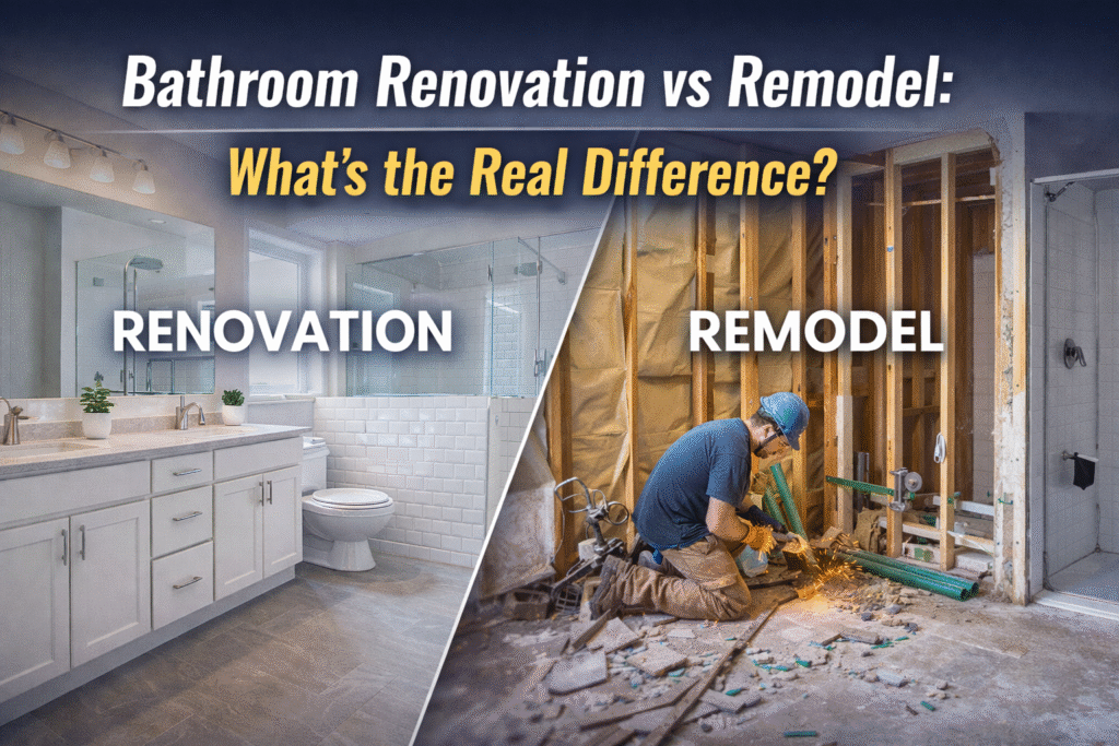 Bathroom Renovation vs Remodel