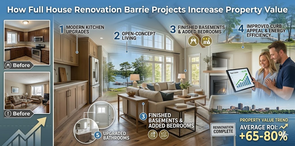How Full House Renovation Barrie Projects Increase Property Value